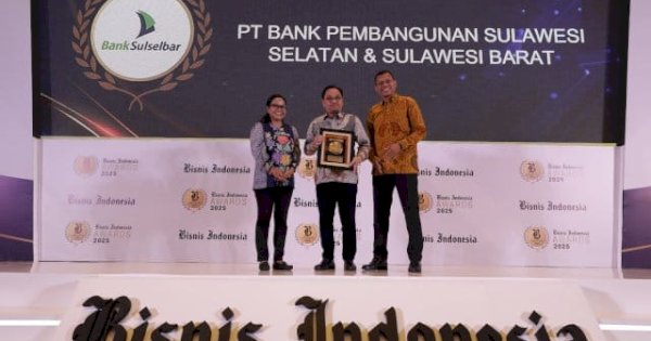 Selamat! Bank Sulselbar Raih Penghargaan Bergengsi di Bisnis Indonesia Award 2025