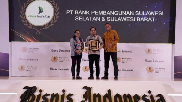 Selamat! Bank Sulselbar Raih Penghargaan Bergengsi di Bisnis Indonesia Award 2025