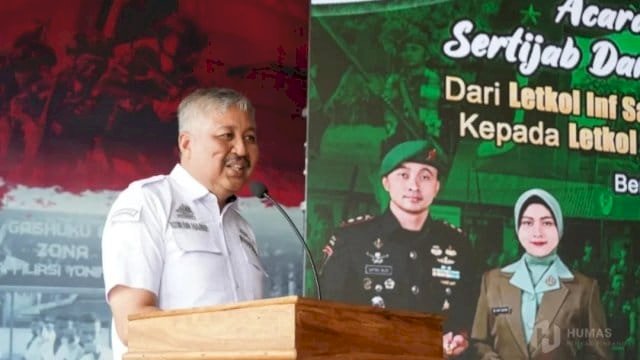 Hadiri Sertijab Yonif 721/Makkasau, Bupati Pinrang Irwan Hamid Dukung Sinergi TNI dan Pemda