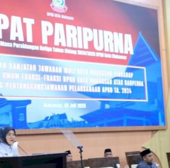 Paripurna DPRD Makassar, Aliyah Sampaikan Tanggapan Pemkot atas Ranperda Pertanggungjawaban APBD 2024