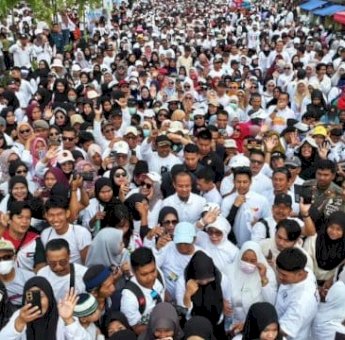 Jalan Sehat Anti Mager di Belopa Padat Merayap, Andi Sudirman: Alhamdulillah Berjalan Sukses-Lancar