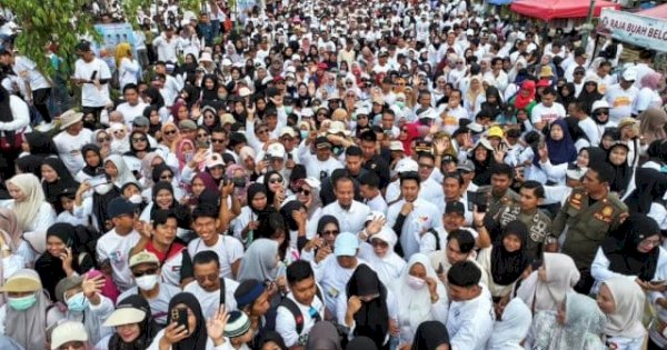 Jalan Sehat Anti Mager di Belopa Padat Merayap, Andi Sudirman: Alhamdulillah Berjalan Sukses-Lancar