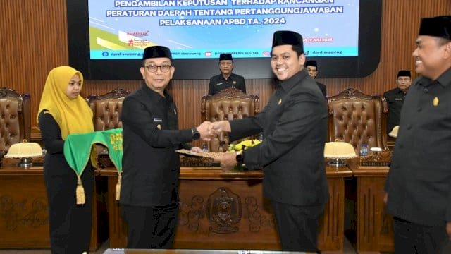 DPRD Soppeng Setujui Ranperda Pertanggungjawaban Pelaksanaan APBD TA 2024