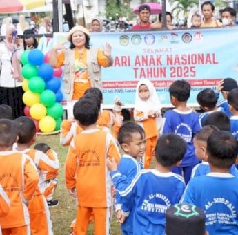 TK se-Malili Meriahkan Perayaan HAN Melalui Senam Pagi Ceria