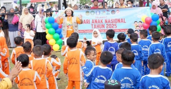 TK se-Malili Meriahkan Perayaan HAN Melalui Senam Pagi Ceria