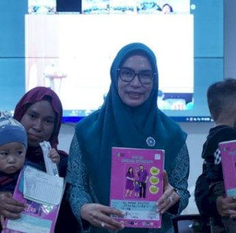 Ketua TP PKK Lutim Ikuti Launching KIA Secara Virtual