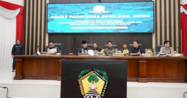 DPRD Gowa Gelar Paripurna Perubahan Perda Pajak-Retribusi, Fraksi Sampaikan Pemandangan Umum