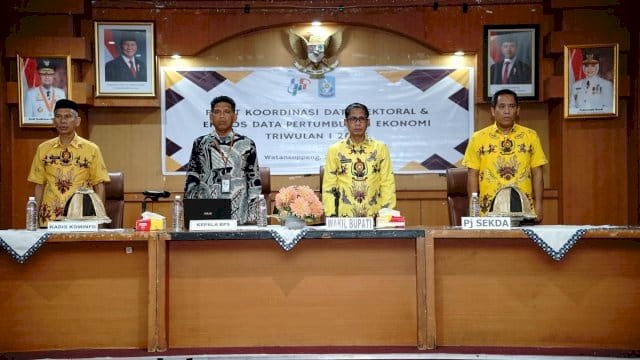 Pemkab Soppeng dan BPS Gelar Rakor Data Sektoral Ekspor Pertumbuhan Ekonomi Triwulan I 2025