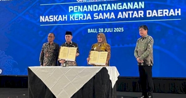Pemkab Sidrap Tandatangani Kesepakatan Kerja Sama Daerah di Rakernas Transmigrasi 2025