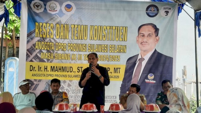 Anggota DPRD Sulsel dari Fraksi NasDem, Mahmud.