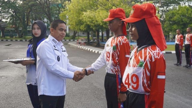 Sambut HUT RI ke-80, Wabup Buka Latihan Paskibraka Kabupaten Pinrang