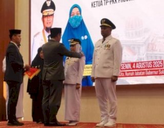 Naili-Akhmad Dilantik Pimpin Palopo, Gubernur Sulsel Percaya Bisa Emban Amanah dengan Baik