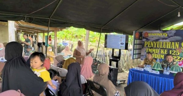 Satgas TMMD ke-125 Kodim 1422/Maros Gelar Penyuluhan Kesehatan