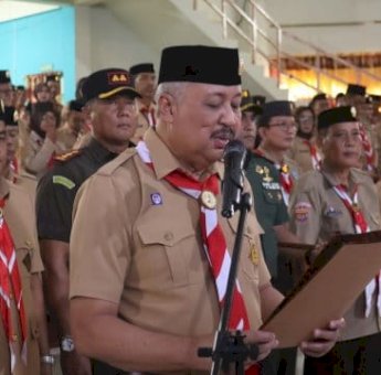 Bupati Irwan Hamid Resmi Pimpin Pramuka Pinrang Masa Bakti 2025&ndash;2030