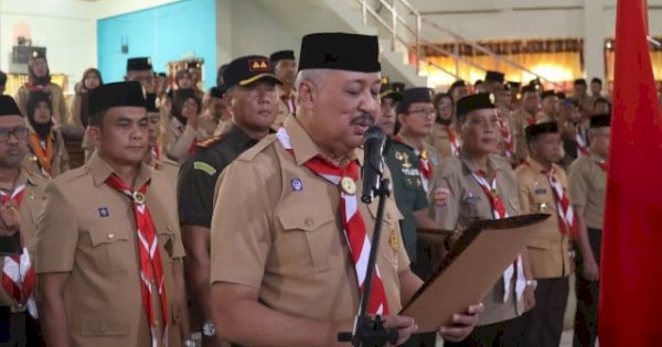 Bupati Irwan Hamid Resmi Pimpin Pramuka Pinrang Masa Bakti 2025–2030