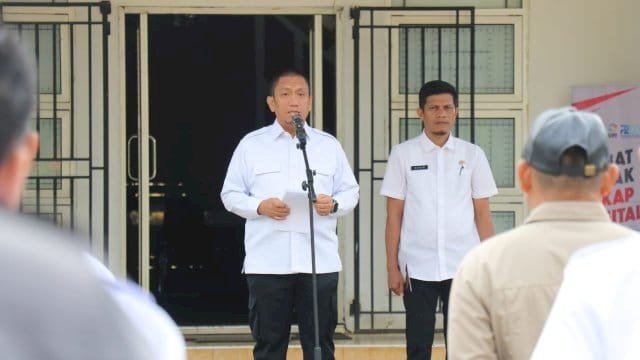 Bupati Lutim Ibas Pimpin Apel Penertiban PKB, Minta Warga Taat Bayar Pajak