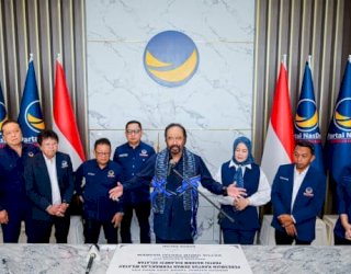 Senangnya Surya Paloh Resmikan Kantor NasDem Sulsel, Beri Pujian Khusus ke Rusdi Masse dan Fatmawati