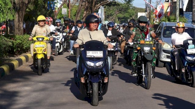 Merdeka Ride, Ajang Silaturahmi dan Kampanye Tertib Lalu Lintas di Pinrang