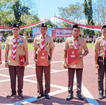 Bupati-Wabup Sidrap Terima Penghargaan Gerakan Pramuka 2025