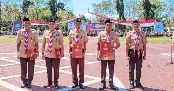 Bupati-Wabup Sidrap Terima Penghargaan Gerakan Pramuka 2025