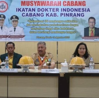 Muscab IDI Pinrang, Bupati Irwan Tekankan Pelayanan Kesehatan Tanpa Batas