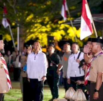 Gubernur Sulsel Semangati Ribuan Pramuka di Malam Puncak Kemah Pendidikan Karakter