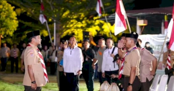 Gubernur Sulsel Semangati Ribuan Pramuka di Malam Puncak Kemah Pendidikan Karakter
