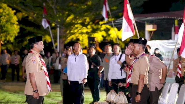 Gubernur Sulsel Semangati Ribuan Pramuka di Malam Puncak Kemah Pendidikan Karakter