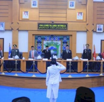 Ketua DPRD Pangkep Haris Gani Hadiri Pengukuhan 71 Paskibraka Pangkep untuk Upacara 17Agustus 2025