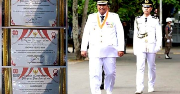 Pemkab Maros Terima Tiga Penghargaan dari Provinsi, Peringkat Satu Pengelolaan Keuangan
