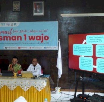 KPU Wajo Gelar Sosialisasi Pendidikan Pemilih dan Pemilihan Ketua OSIS di SMA Negeri 1