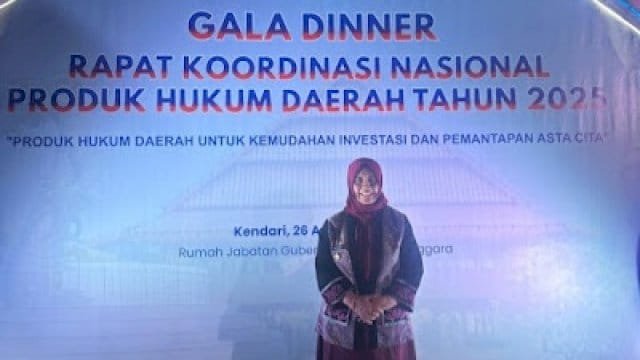 Bupati Sinjai, Dra Hj Ratnawati Arif menghadiri Gala Dinner dalam rangka Rapat Koordinasi Nasional Produk Hukum Daerah (Rakornas PHD) Tahun 2025.