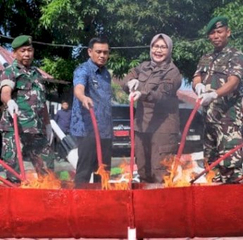 Pemkot Parepare Tegaskan Komitmen Hukum Lewat Pemusnahan Barang Bukti Hasil Kejahatan