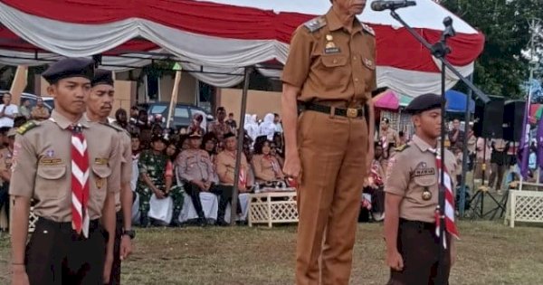 Pramuka Pangkep Gelar Apel Besar untuk Semarakkan HUT ke-64