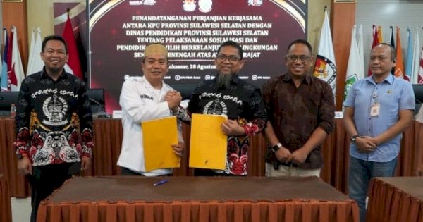 KPU-Disdik Sulsel MoU Pendidikan Pemilih Berkelanjutan di SMA dan Sederajat