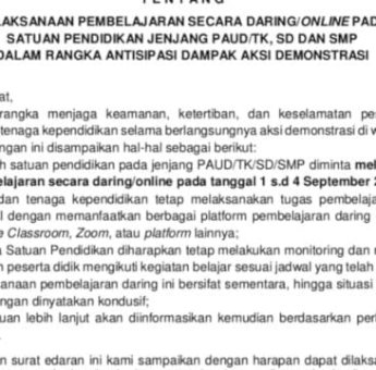 Empat Hari Sekolah Online, Disdik Makassar: Belajar Daring 1&ndash;4 September