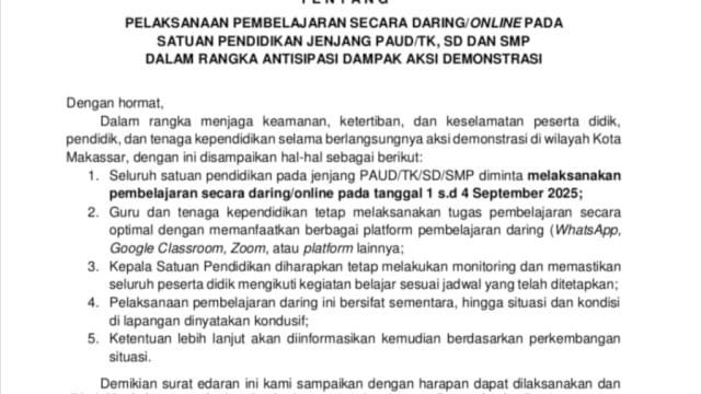 Pemkot Makassar Keluarkan Kebijakan sistem kerja Work From Anywhere (WFA) bagi Aparatur Sipil Negara (ASN) maupun non-ASN lingkup Pemkot Makassar.