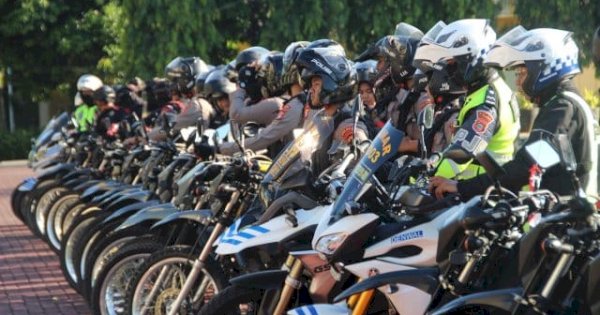 Polda Sulsel lakukan Patroli Skala Besar di Kota Makassar