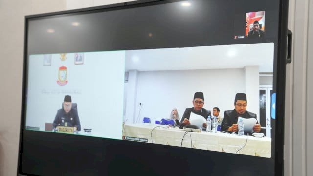 DPRD Makassar Menggekar Rapat Paripurna secara Virtual