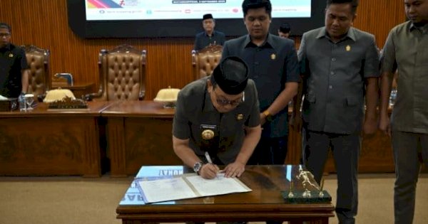 Bupati Soppeng Tandatangani Nota Kesepakatan bersama Rancangan KUA dan PPAS TA 2026