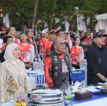 157 Bikers se-Indonesia Finish di Makassar, Munafri-Aliyah Sambut dengan Jamuan Makan Malam