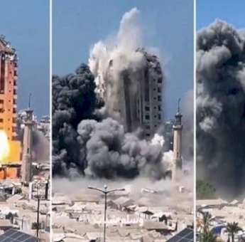 Israel Gempur Gaza, Ratakan Gedung Pencakar Langit Kedua di Kota Gaza