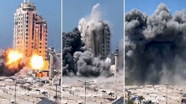 Israel Gempur Gaza, Ratakan Gedung Pencakar Langit Kedua di Kota Gaza