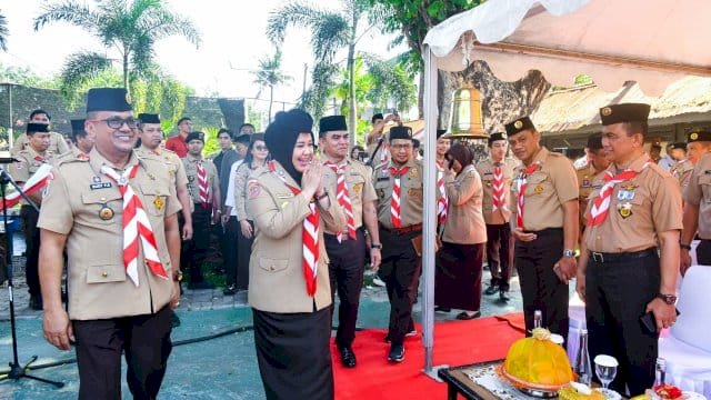Wagub Sulsel, Fatmawati Rusdi, sekaligus Ketua Kwartir Cabang (Kwarcab) Gerakan Pramuka Kota Makassar.