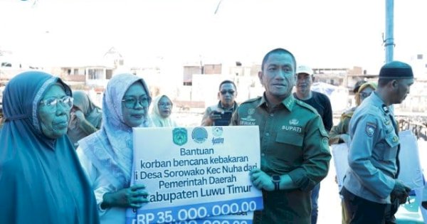 Bupati Pastikan Relokasi-Bantuan Tunai untuk Korban Kebakaran Sorowako