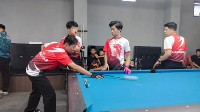 Tim Pra Porprov Cabang Olahraga (Cabor) Billiard Kota Makassar.