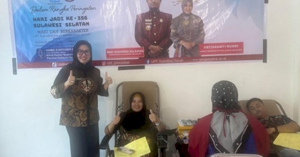 Donor Darah ASN Wujud Kepedulian dan Semangat Hari Jadi ke-356 Sulawesi Selatan