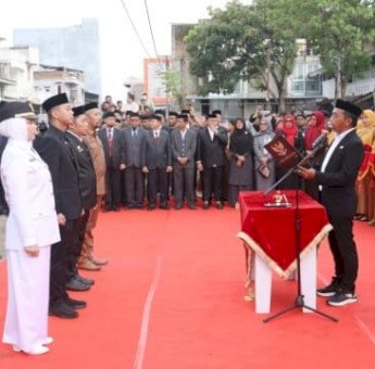 Bupati Sidrap Lantik 48 Pejabat di Pelataran Pasar Pangkajene
