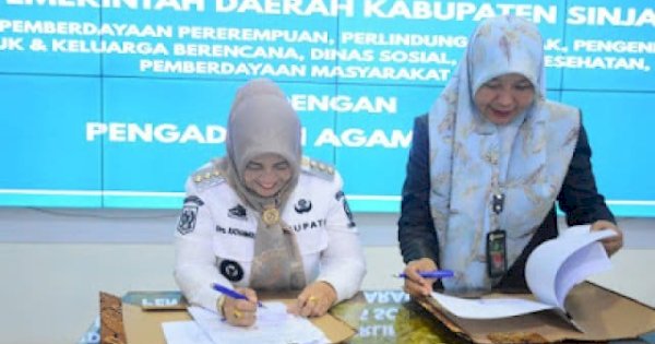 Bupati Sinjai Tandatangani Nota Kesepakatan dengan Pengadilan Agama Sinjai