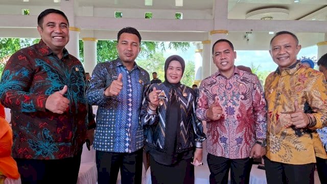 Wakil Bupati Sidrap, Nurkanaah, hadiri Jambore dan Hari Kesatuan Gerak (HKG) PKK Tingkat Provinsi Sulawesi Selatan Tahun 2025.
